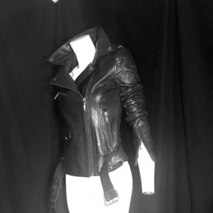 BCBG black leather jacket XS WITH TAGS
